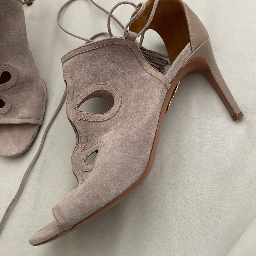 Aquazurra Suede Cutout Sandals. Size 38. No box. Open for offers.